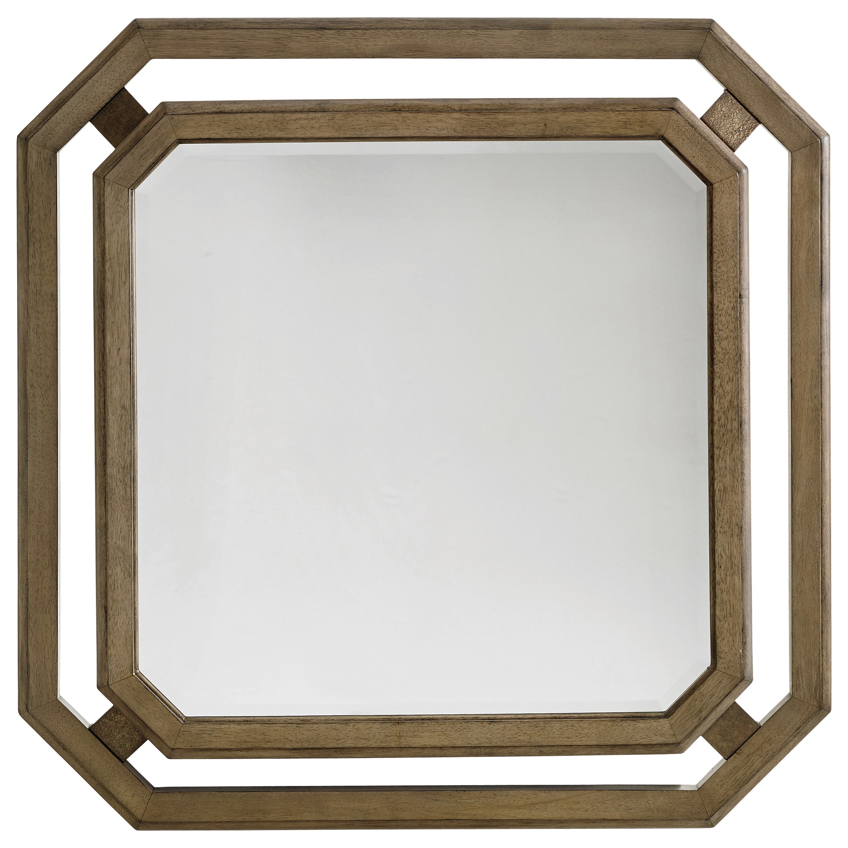 Tommy Bahama Home Cypress Point Callan Square Mirror with Wood and